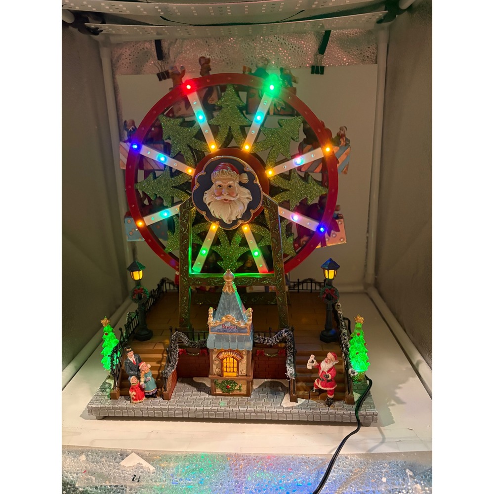 Carole Towne Krause Ferris Wheel 2015 Animated Christmas Village Lights Music - Picture 13 of 17